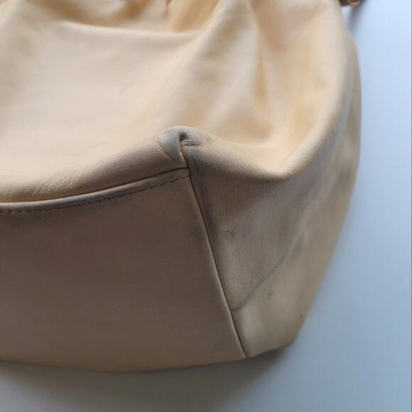 Dooney & Bourke Florentine Large Logan Cream Drawstring Shoulder Bag - Picture 12 of 15